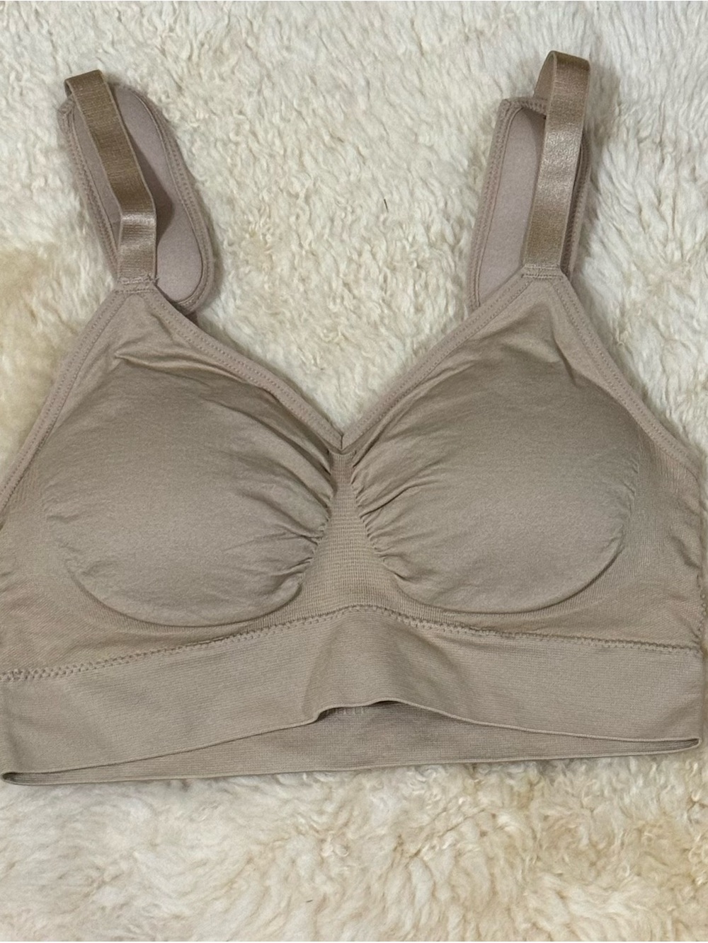 Wireless Stretch Comfort Bra in Taupe